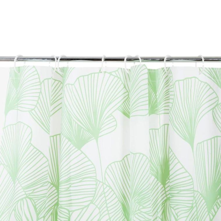 Homla, Ginkgo, zasłona prysznicowa, w kwiaty, 180-180 cm