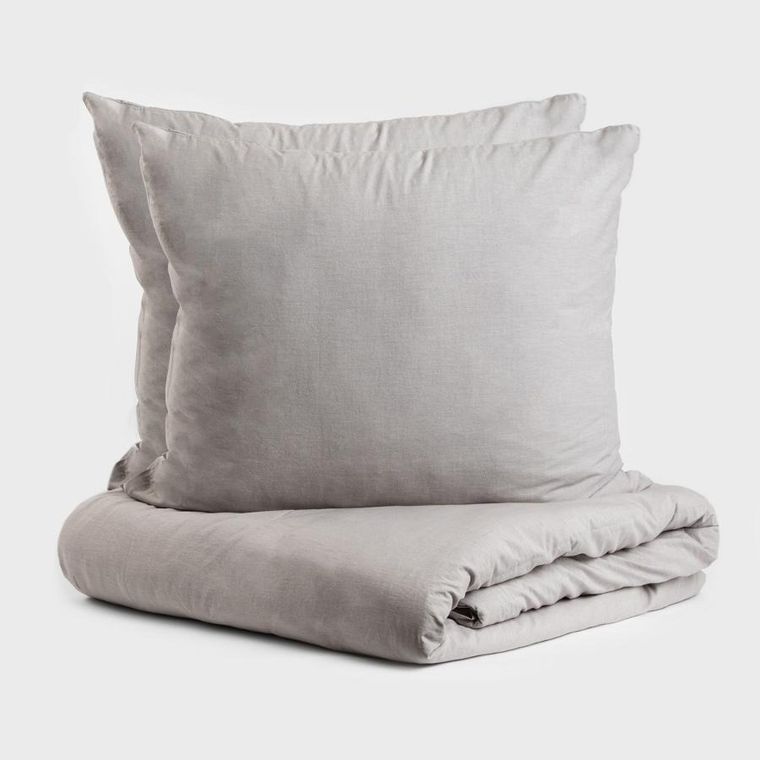 Homla, Gossy, pościel bawełniana, szara, 160-200 cm, 729478