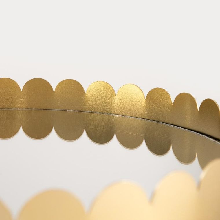 Homla, Grazia, taca dekoracyjna, z lustrem okrągłą, złota, 31-4 cm