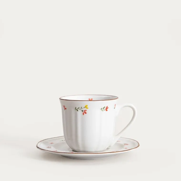 Homla, Greta, filiżanka, ze spodkiem z kwiatuszkami, 0,2l