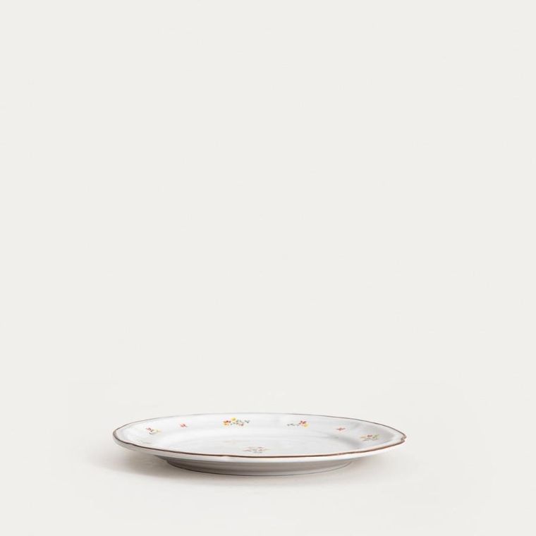 Homla, Greta, talerz, deserowy z kwiatuszkami, 21 cm