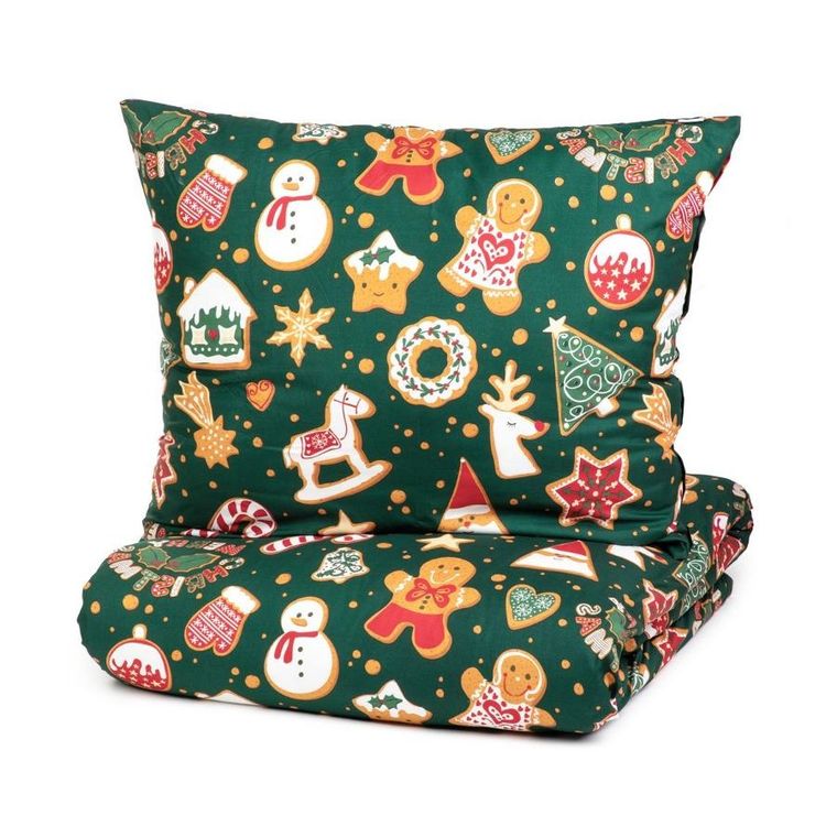 Homla, Grinchy, pościel z mikrofibry z motywem świątecznym, 160-200 cm