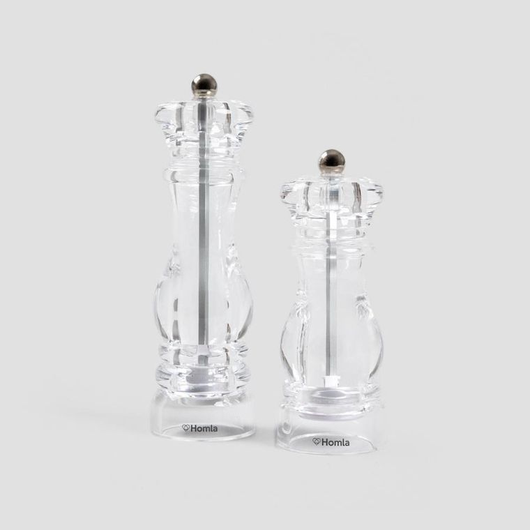 Homla, Hallais, zestaw młynków, akrylowe, 2 szt., 20 cm i 16 cm, 729720