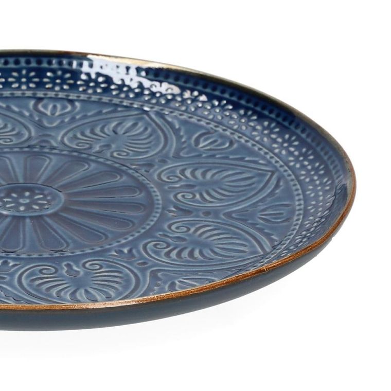 Homla, Indie, talerz obiadowy, granatowy, 27 cm