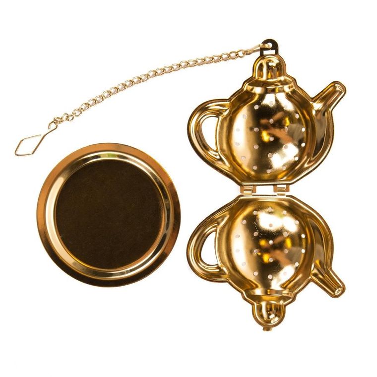 Homla, Jalo, Zaparzacz do herbaty w kształcie imbryka złoty 6-5 cm