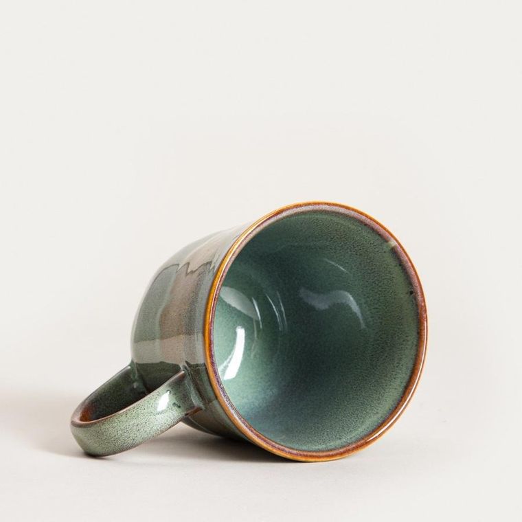 Homla, Kaslo, kubek, niebieski z beżowym paskiem, 0,4l