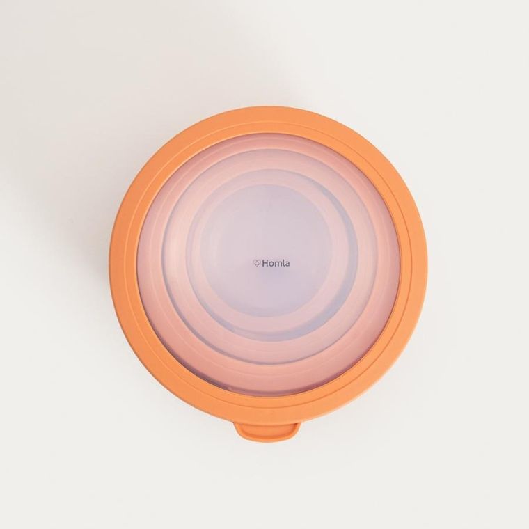 Homla, Kerma, zestaw, misek pomarańczowych z pokrywkami, 4 szt.