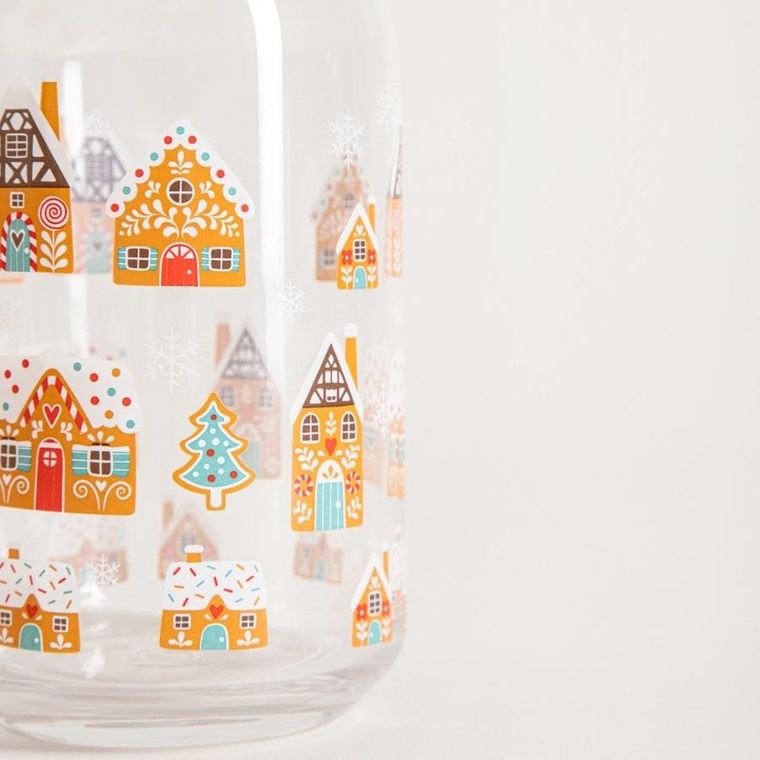 Homla, Konev, zestaw szklanek, ze świątecznym printem, 2 szt., 0,53l
