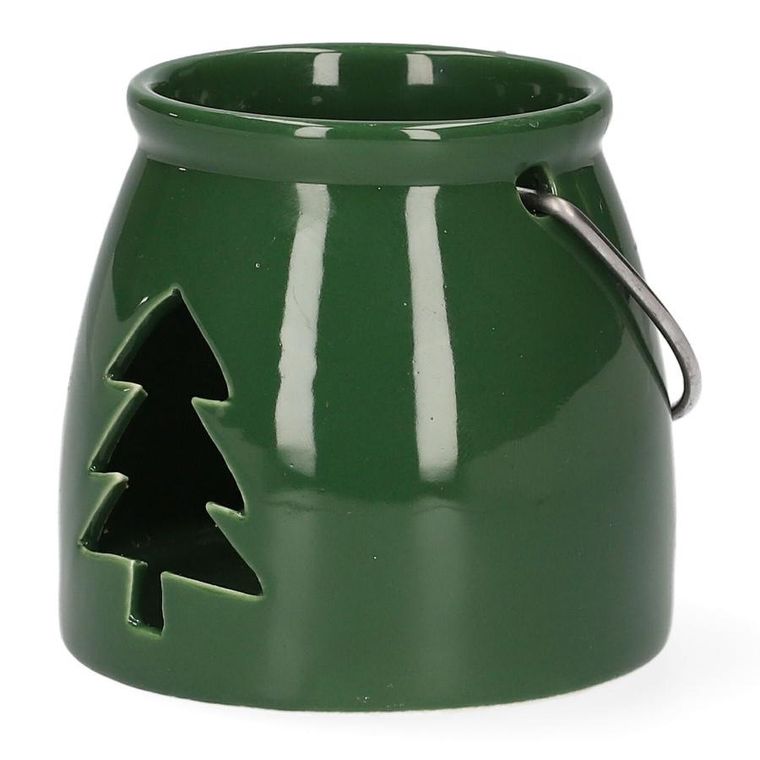 Homla, Lanern, lampion, z choinką zielony, 8-8 cm