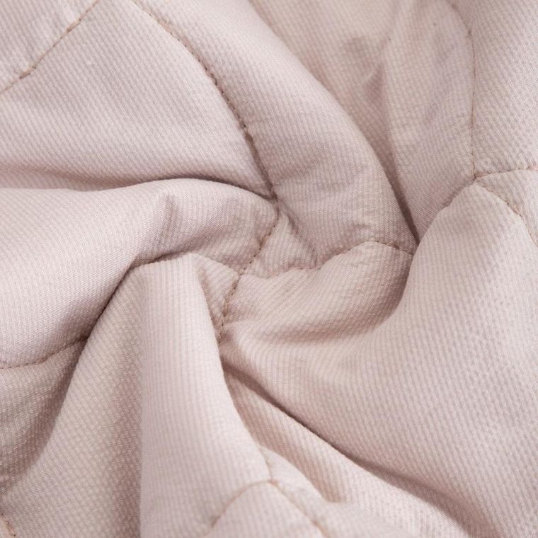 Homla, Leona, narzuta, kremowa z pikowaniem i ozdobną falbaną, 200-220 cm