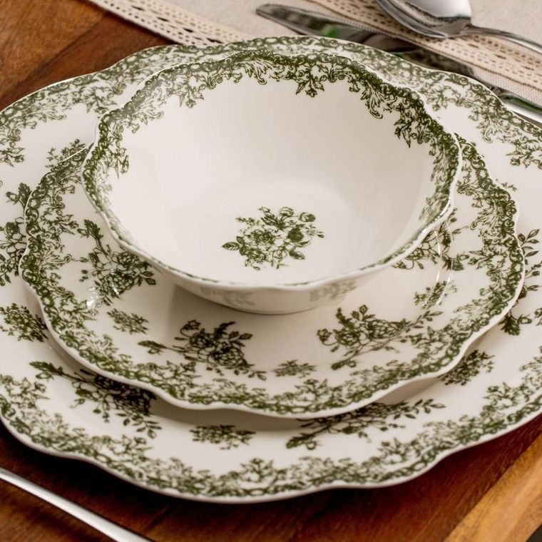 Homla, Lourry, miska, zielona, 14 cm