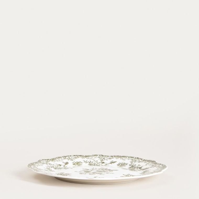 Homla, Lourry, talerz, deserowy zielony, 19 cm
