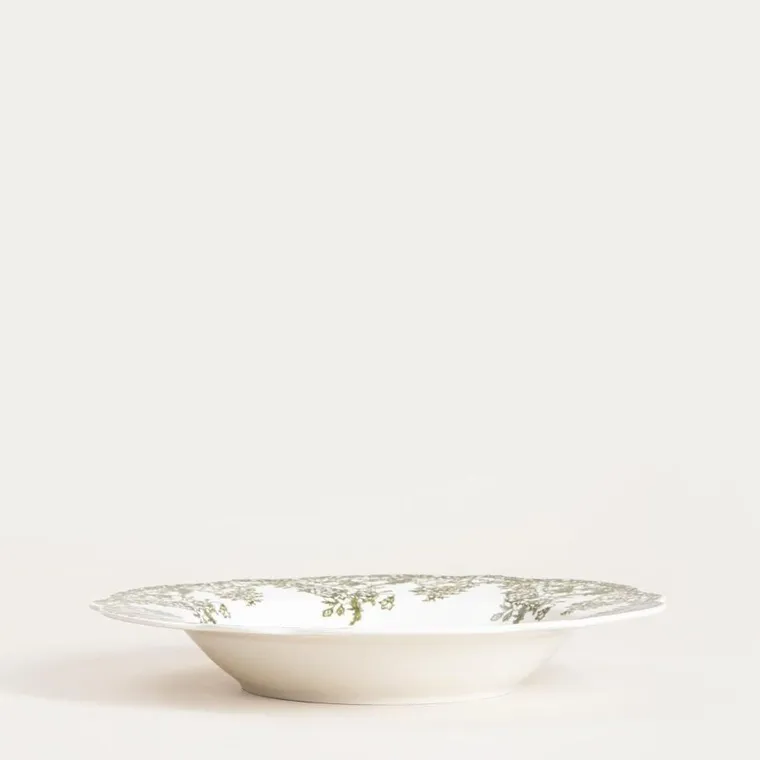 Homla, Lourry, talerz, głęboki zielony, 22 cm