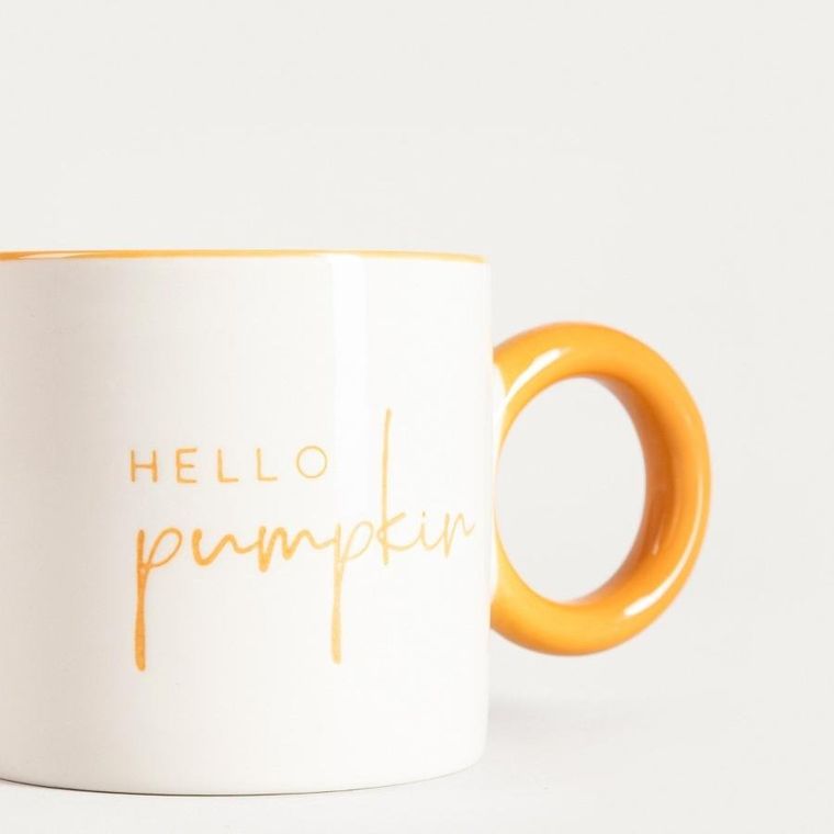 Homla, Lukon, kubek, z pomarańczowym uchem, Hello Pumpkin, 0,3l