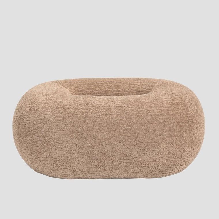 Homla, Luncta, pufa, beżowy, 82-52-34 cm, 743757