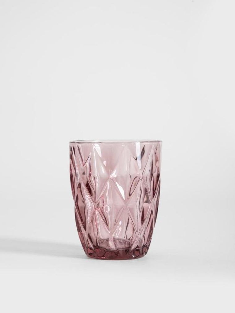 Homla, Luno, zestaw szklanek, różowych, 280 ml, 4 szt.