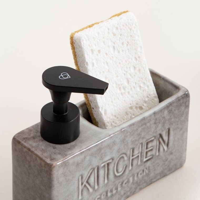 Homla, Lutra, dozownik, kwadratowy szary, 16-14,5 cm