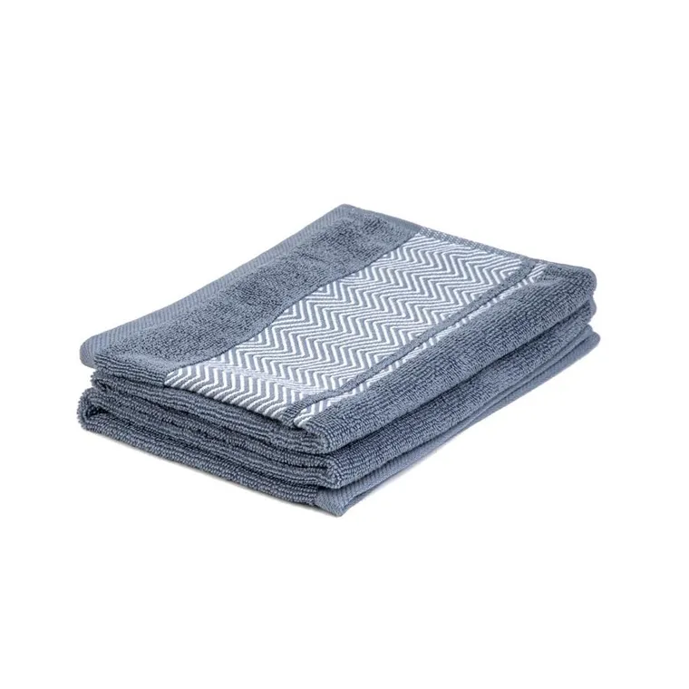 Homla, Maiara, ręcznik, bawełniany niebieski z ozdobnym przeszyciem, 50-90 cm