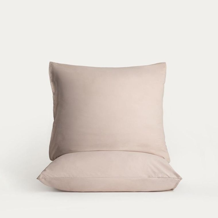 Homla, Maisy, zestaw dwóch poszewek, z mikrofibry beżowych, 50-60 cm, 2 szt.