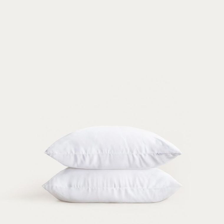 Homla, Maisy, zestaw dwóch poszewek, z mikrofibry białych, 50-60 cm, 2 szt.