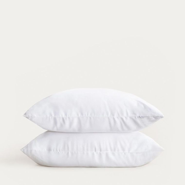 Homla, Maisy, zestaw dwóch poszewek, z mikrofibry białych, 70-80 cm, 2 szt.