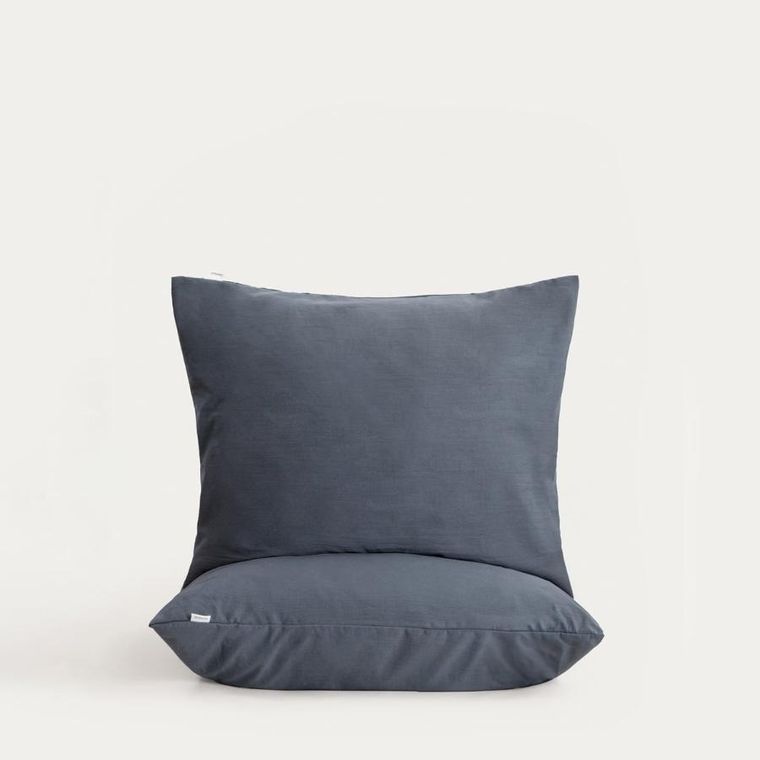 Homla, Maisy, zestaw dwóch poszewek z mikrofibry, szarych, 50-60 cm