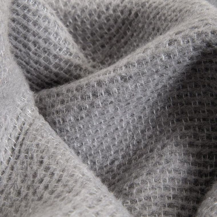 Homla, Mallow, koc gruby szary z dekoracyjną teksturą, 150-200 cm