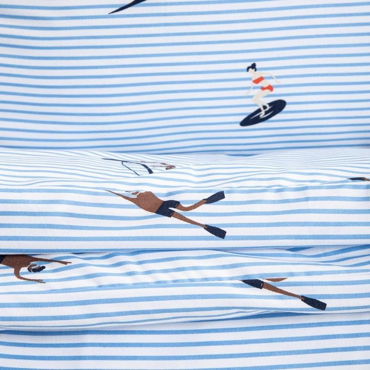 Homla, Mare, pościel, z mikrofibry w wakacyjny wzór, 200-220 cm