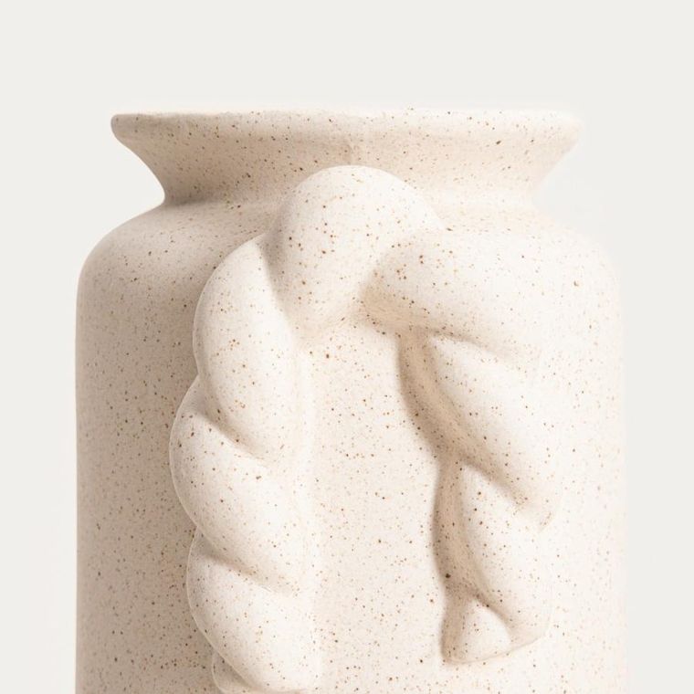 Homla, Mare, wazon, o piaskowym wykończeniu z warkoczami, 15-13-24 cm