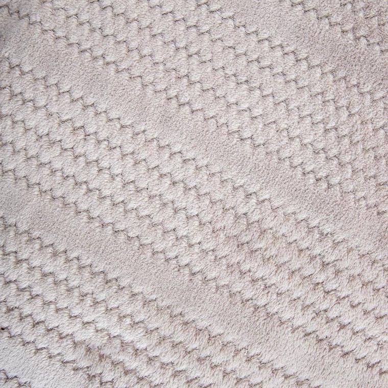 Homla, Mavro, koc miękki szary z ozdobnym przeszyciem i lamówką, 150-200 cm