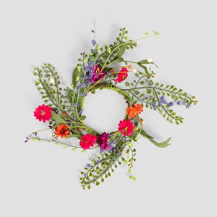 Homla, Meadow, wieniec, z kolorowymi kwiatuszkami, 10 cm