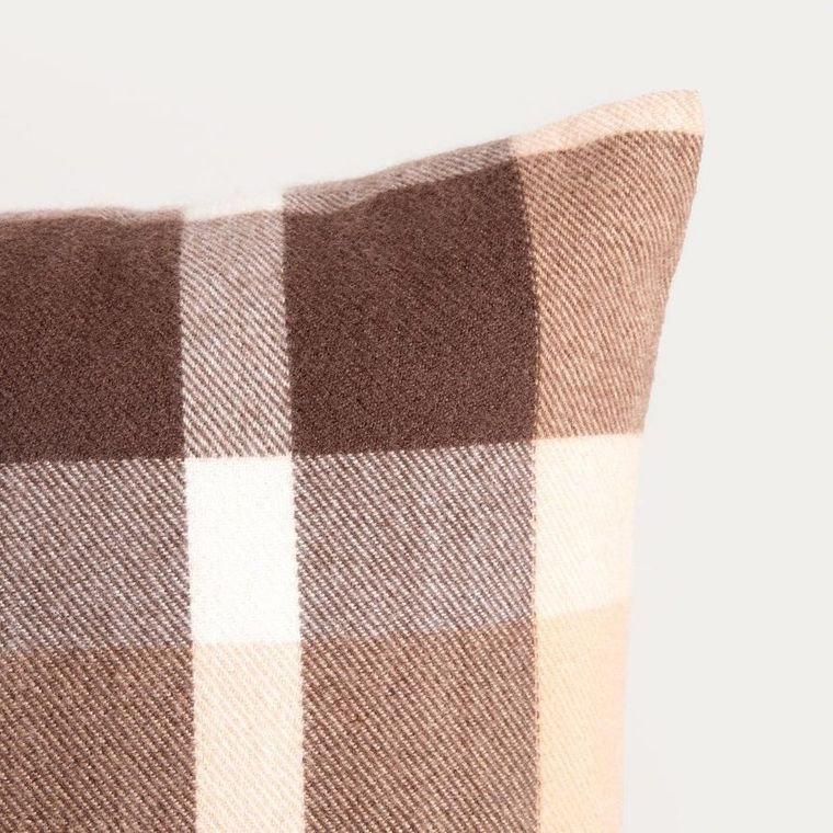 Homla, Melrose, poszewka, puszysta w kratę, 45-45 cm