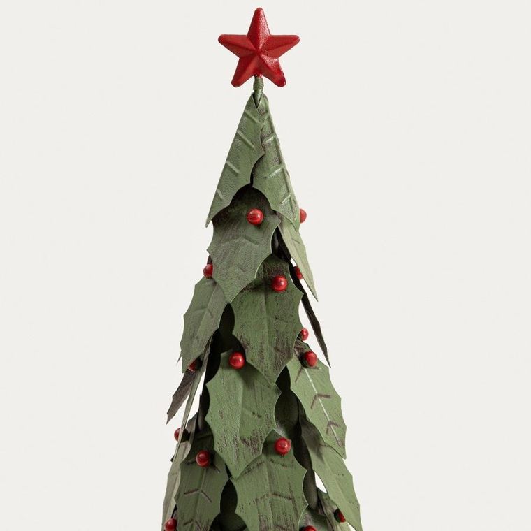 Homla, Metallo, choinka metalowa na pieńku, 37,5 cm, 754715