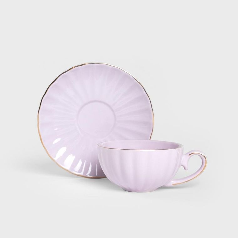 Homla, Mina, filiżanka, ze spodkiem mała fioletowa, 0,2 l