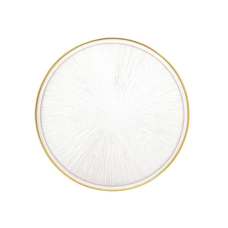 Homla, Monze, talerz, transparentny ze złotą obwódką, 21 cm