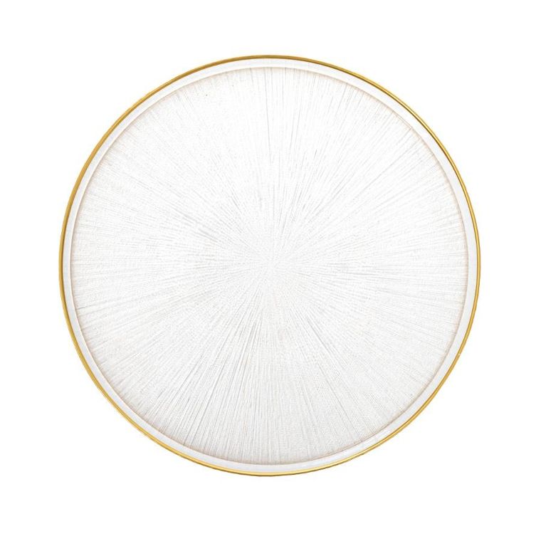 Homla, Monze, talerz, transparentny ze złotą obwódką, 28 cm