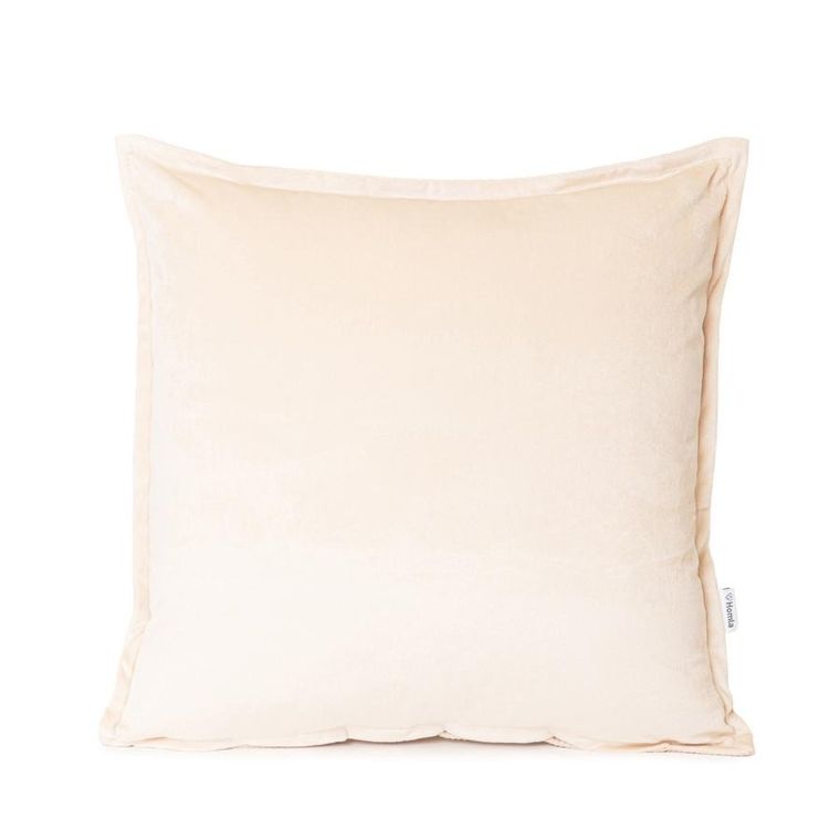 Homla, Nantu, poszewka welwetowa, imitacja sztruksu, beżowa, 45-45+1.5 cm