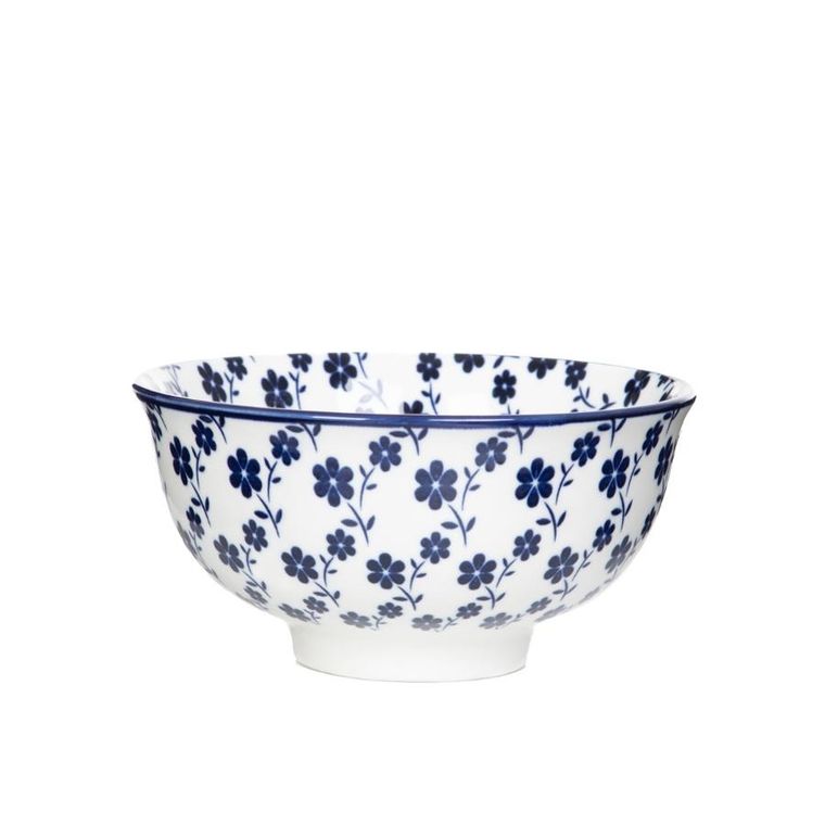 Homla, Navia, Miska granatowa w kwiatuszki, 12 cm, 856452