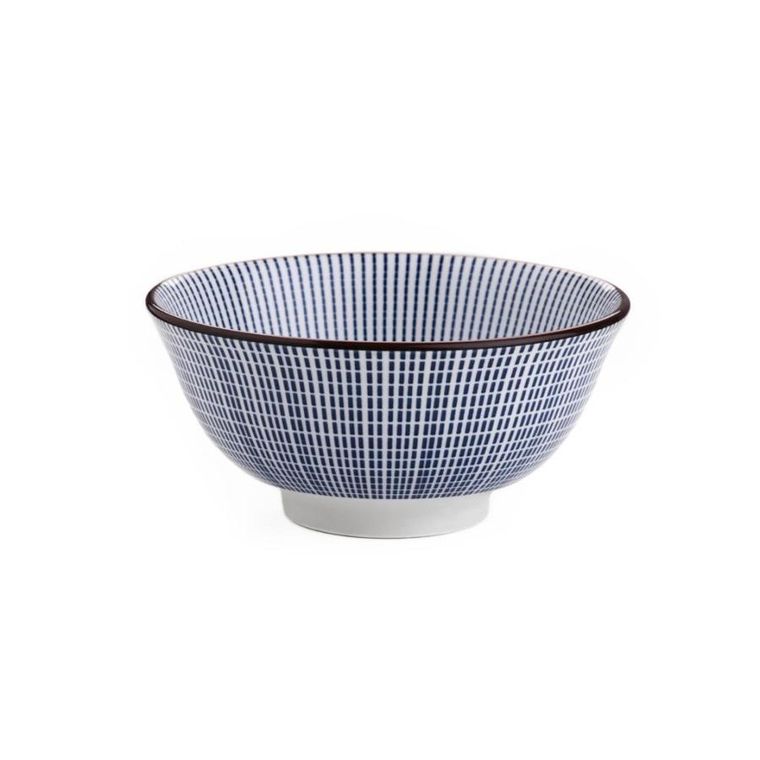 Homla, Navia, Miska granatowa z brązową obwódką 16 cm