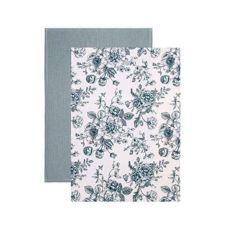 Homla, Nele, zestaw ścierek kuchennych, w kwiaty, 45-65 cm