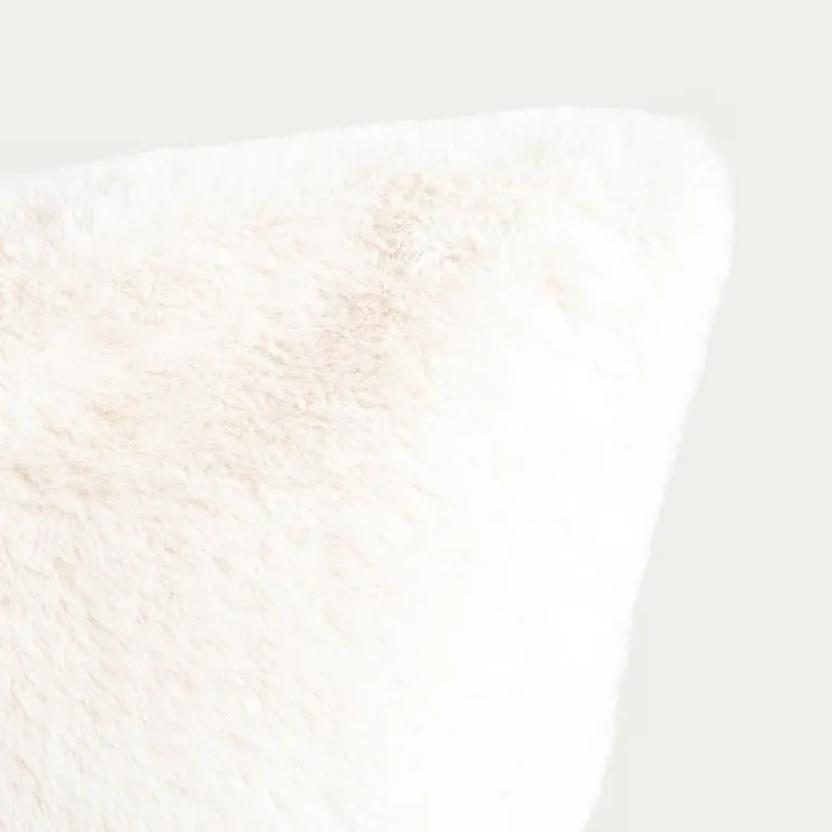 Homla, New Clumsy, poszewka, z imitacji króliczego futra, beżowa, 45-45 cm