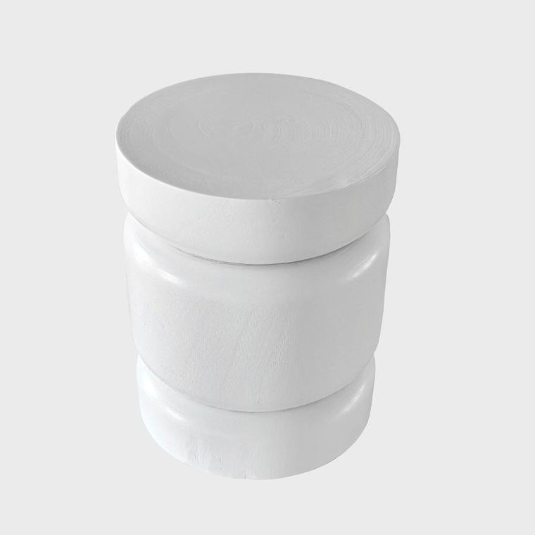 Homla, Nigrum, stolik kawowy, drewniany, biały, 32-32-40 cm