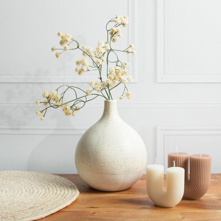 Homla, Novo, wazon, okrągły w kropki, 15-15-21 cm