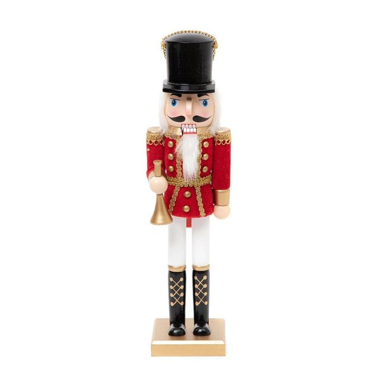Homla, Nutcracker, figurka, dziadek do orzechów z trąbką, 38 cm