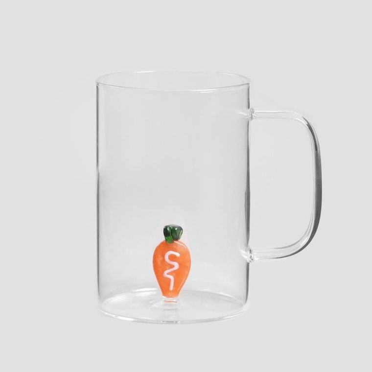 Homla, Ortaggio, szklanka, z uchem z marchewką, 0,48l, 730108