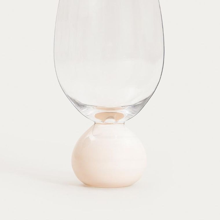 Homla, Pallora, kieliszek, z mleczną beżową kulą, 0,4l