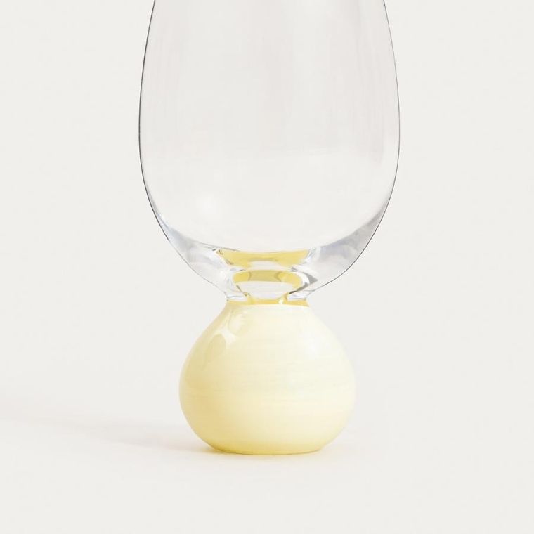Homla, Pallora, kieliszek, z mleczną żółtą kulą, 0,4l
