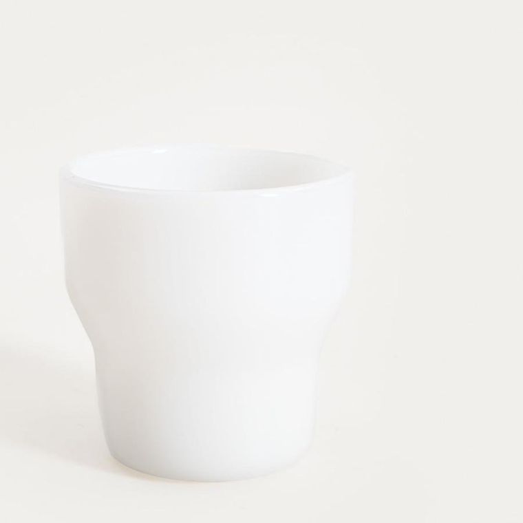 Homla, Pallora, szklanka, z mlecznego szkła biała, 0,15l