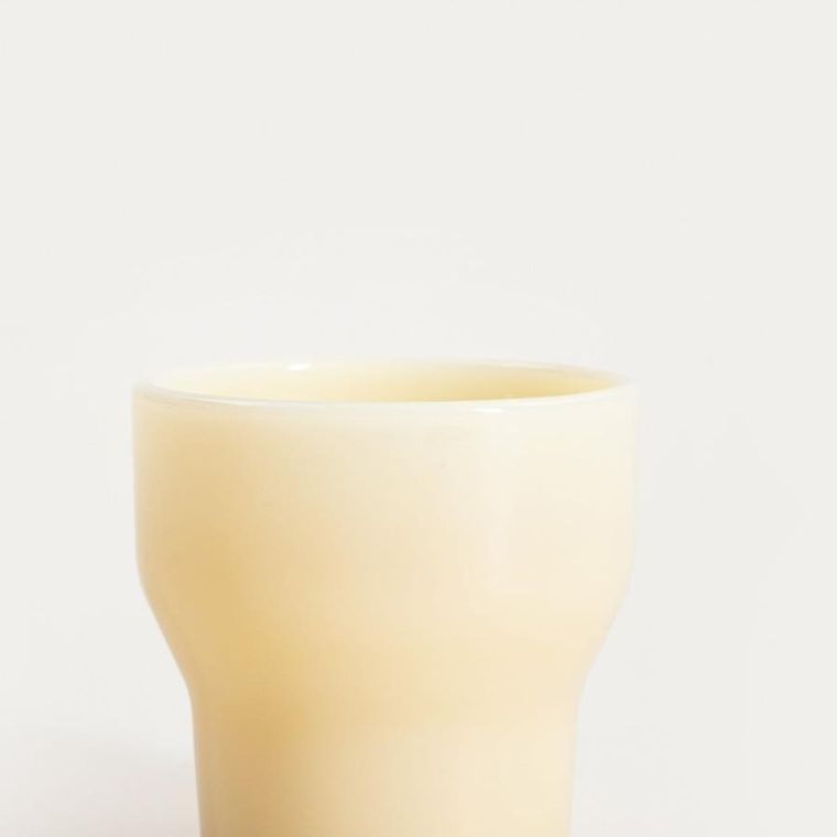 Homla, Pallora, szklanka, z mlecznego szkła żółta, 0,15l