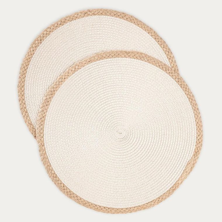 Homla, Plar, maty stołowe, ecru, zestaw, 38 cm, 2 szt.
